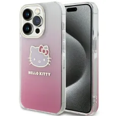 Hello Kitty IML Gradient Electrop Kitty Head tok iPhone 14 Pro - rózsaszín