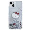 Hello Kitty Liquid Glitter Charms Kitty Head tok iPhone 15-höz - ezüst - 1. kép