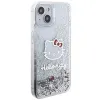 Hello Kitty Liquid Glitter Charms Kitty Head tok iPhone 15-höz - ezüst - 2. kép