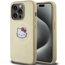 Hello Kitty bőr Kitty Head MagSafe tok iPhone 13 Pro - arany