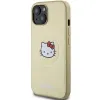 Hello Kitty bőr Kitty fej MagSafe tok iPhone 15 - arany - 0. kép