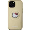 Hello Kitty bőr Kitty fej MagSafe tok iPhone 15 - arany - 1. kép