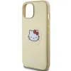 Hello Kitty bőr Kitty fej MagSafe tok iPhone 15 - arany - 4. kép