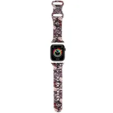 Hello Kitty Szilikon Tag Graffiti Szíj Apple Watch 38/40/41mm - Rózsaszín