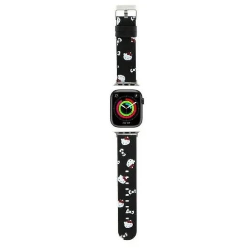 Hello Kitty Fejek és Masnik Mintás Szíj Apple Watch 38/40/41mm - Fekete