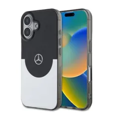 Mercedes PC/TPU Double Layer MagSafe tok iPhone 16 Fekete/Ezüst tok