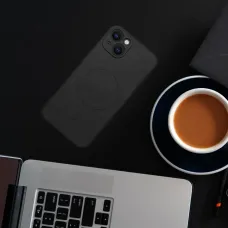 SILICONE MAG COVER tok kompatibilis MagSafe technológiával IPHONE 15 Pro Max fekete