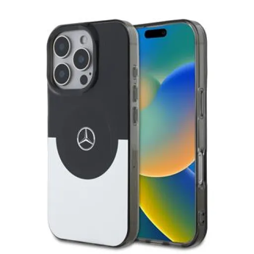 Mercedes PC/TPU Double Layer MagSafe Tok iPhone 16 Pro Fekete/Ezüst