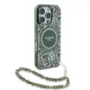 Guess IML Flowers Allover Electro Gyöngypántos MagSafe tok iPhone 16 Pro - zöld - 1. kép