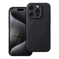 SILICONE MAG COVER tok kompatibilis MagSafe technológiával IPHONE 15 Pro fekete