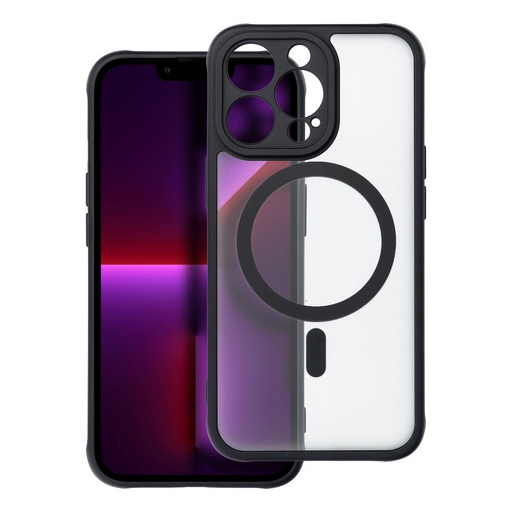 FULL MATTE MAG COVER tok kompatibilis MagSafe-kel az IPHONE 13 Pro fekete számára FULL MATTE MAG COVER tok kompatibilis MagSafe-kel az IPHONE 13 Pro fekete számára