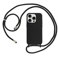 Strap Szilikon Tok iPhone 15 design 1 fekete