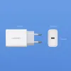 Ugreen fali töltő adapter USB-C PD 3.0 gyors töltés 4.0 18W 3A fehér (60450) - 1. kép