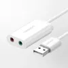 Ugreen USB külső hangkártya 3.5mm-es mini jack 15cm fekete (30724) - 3. kép