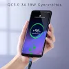 BeeGeek AM60 USB kábel 1M 3A 18W QC 3.0 gyorstöltés USB-C, Type-C mágneses fejjel, 1m fekete - 2. kép