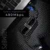BeeGeek AM60 USB kábel 1M 3A 18W QC 3.0 gyorstöltés USB-C, Type-C mágneses fejjel, 1m fekete - 3. kép