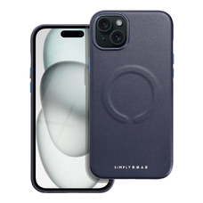 Roar Leather Mag Case - iPhone 15 Plus tok tengerészkék