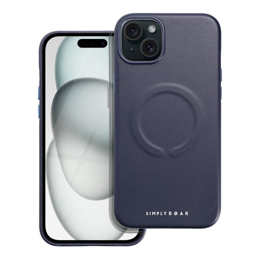 Roar Leather Mag Case - iPhone 15 Plus tok tengerészkék Roar Leather Mag Case - iPhone 15 Plus tok tengerészkék