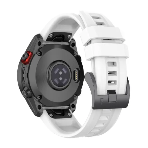 Szilikon szíj GARMIN FENIX 3 / 3HR / 5X / 6X / 6X Pro / 7X / 7X Pro órákhoz fehér (7)