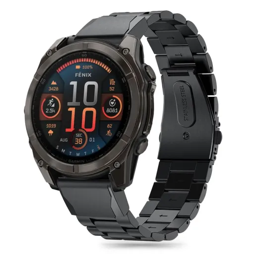 TECH-PROTECT STAINLESS GARMIN FENIX 5 / 6 / 6 PRO / 7 / 8 (47 MM) / E FEKETE