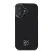 DKNY PU Bőr Stack Logo Magsafe iPhone 16 tok Fekete - 0. kép