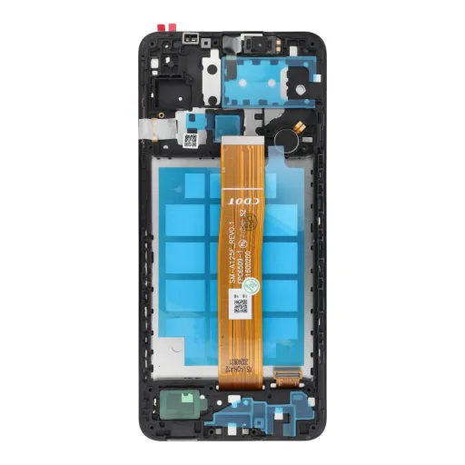 LCD kijelző SAMSUNG A12 A125 OEM teljes kerettel