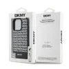 DKNY PU bőr ismétlődő mintás alsó csíkos MagSafe tok iPhone 16 Pro fekete - 4. kép