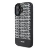 DKNY PU Leather Repeat Pattern Bottom Stripe MagSafe tok iPhone 16 Plus Fekete - 1. kép