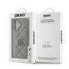 DKNY PU Bőr Steppelt Logós Tok iPhone 16 Szürke - 4. kép