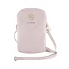 Guess PU Grained 4G Metal Logo Wallet Phone Bag Zipper Pink tok - 0. kép