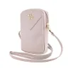 Guess PU Grained 4G Metal Logo Wallet Phone Bag Zipper Pink tok - 1. kép