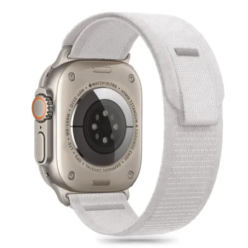 TECH-PROTECT NYLON STRIPE APPLE WATCH 6 / 7 / 8 / 9 / 10 / SE / ULTRA 1 / 2 (44 / 45 / 46 / 49 MM) CRAYON GREY szíj