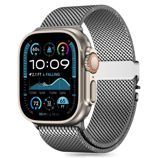 TECH-PROTECT MILANO APPLE WATCH 6 / 7 / 8 / 9 / 10 / SE / ULTRA 1 / 2 (44 / 45 / 46 / 49 MM) ezüst szíj