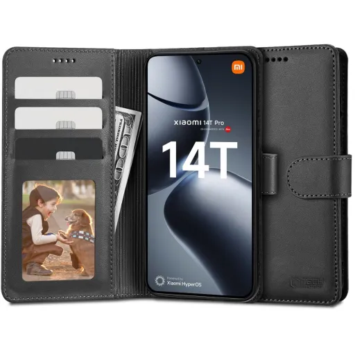 Tech-Protect Wallet Xiaomi 14T Pro fekete tok