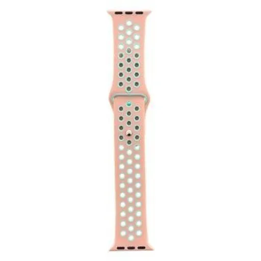 Tactical Double szilikon Apple Watch 3/4/5/6/7/8/SE 38/40/41 mm pink/zöld szíj