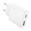 Borofone fali töltő BN24 Wish - USB + Type C - PD QC 3.0 20W fehér - 0. kép
