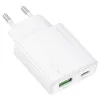Borofone fali töltő BN24 Wish - USB + Type C - PD QC 3.0 20W fehér - 1. kép