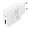 Borofone fali töltő BN24 Wish - USB + Type C - PD QC 3.0 20W fehér - 3. kép