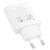 Borofone hálózati töltő BN25 Wish - USB + Type C - PD QC 3.0 30W fehér - 4. kép