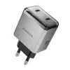 Borofone Hálózati töltő BN21 Lena - 2xType C - PD 40W szürke - 0. kép