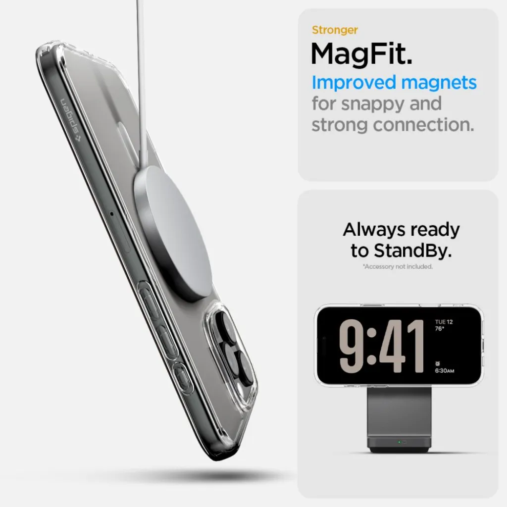  iPhone 16 Pro Max Fehér Spigen Ultra Hybrid "T" Mag Magsafe tok - 11