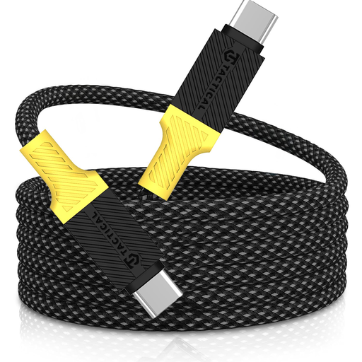 Tactical MagRope USB-C/USB-C 1m Fekete/Sárga kábel
