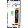 LCD kijelző + Érintőképernyő + Előlap Samsung A235 Galaxy A23 fekete (Szervizcsomag) tok - 0. kép