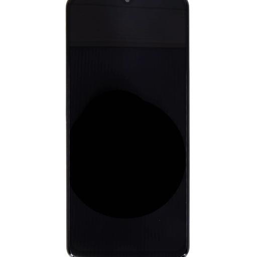 LCD kijelző + Érintőképernyő + Előlap Samsung A235 Galaxy A23 fekete (Szervizcsomag)