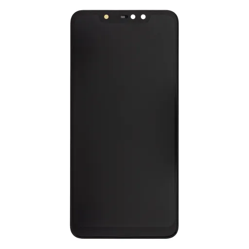 LCD kijelző + érintőegység + előlapi borítás Xiaomi Redmi Note 6 Pro fekete,