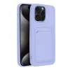 Kártyatartós tok IPHONE 15 Pro Max lila - 0. kép