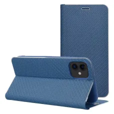 LUNA fliptok Carbon iPhone 15 Pro Max kék tok