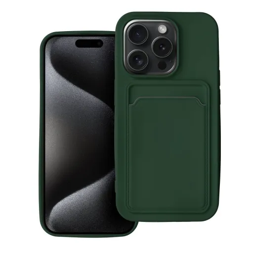 iPhone 15 Pro zöld kártyatartós tok iPhone 15 Pro zöld kártyatartós tok