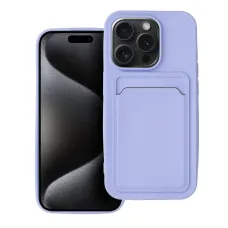 Kártyatartós telefontok iPhone 15 Pro lila tok