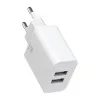 Mcdodo CH-6720 Kettős USB Töltő (EU) Lightning 1m Utazó készlet (fehér) tok - 0. kép